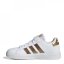 adidas Grand Court Trainers Child Girls Ftwwht/Magold