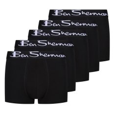 Ben Sherman Poderick 5 Pack Boxer Shorts Black