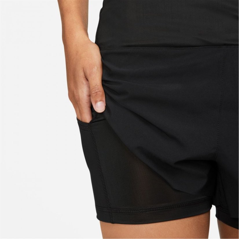 Nike Dri-FIT Swift Womens Mid-Rise 3 2-in-1 Shorts Black