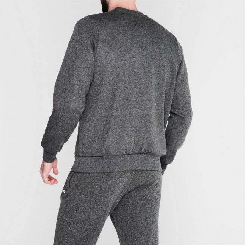 Slazenger Fleece Crew Sweater Mens Charcoal Marl