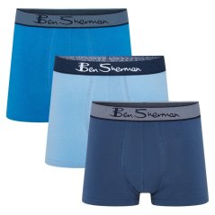 Ben Sherman Sherman 3 Pack Trunks Francis Denim/Blue
