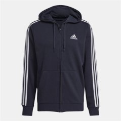 adidas Essentials 3-Stripes Full-Zip Hoodie inkwell