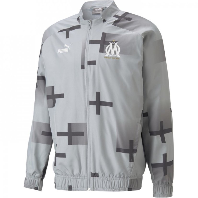 Puma OM Prematch Jacket Cool Grey/Whit