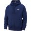 Nike Sportswear Club Fleece Men's Full-Zip Hoodie Navy