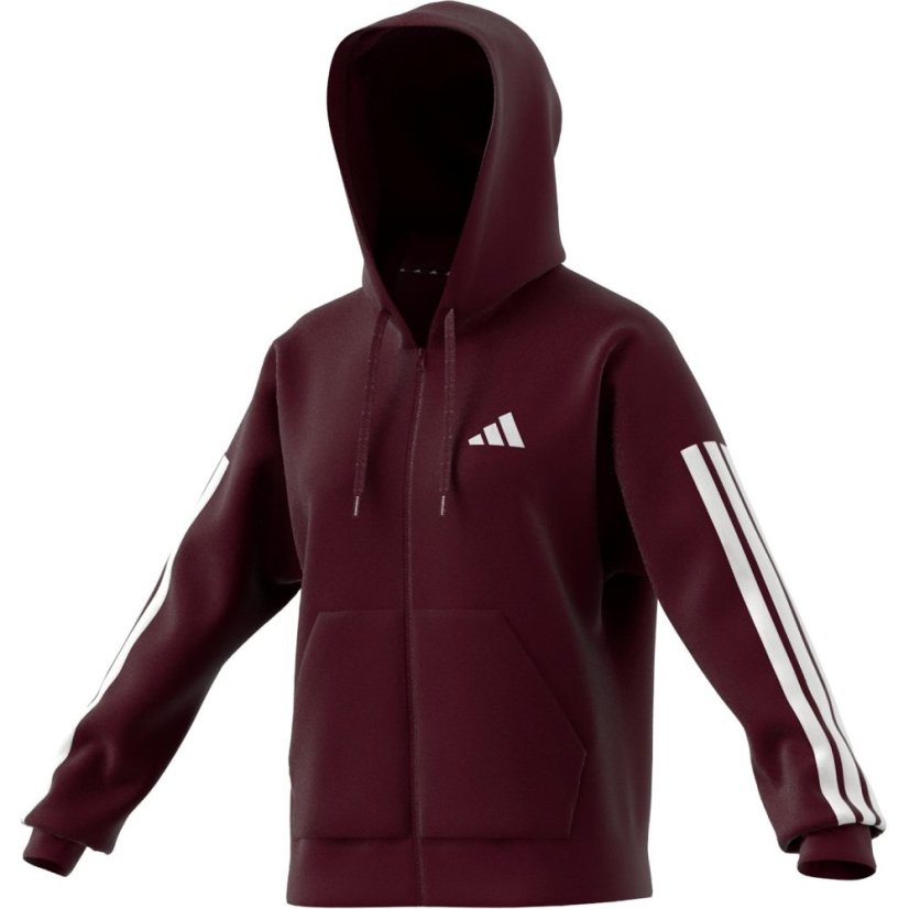adidas Essentials 3 Stripe Zip Track dámska mikina Ruby