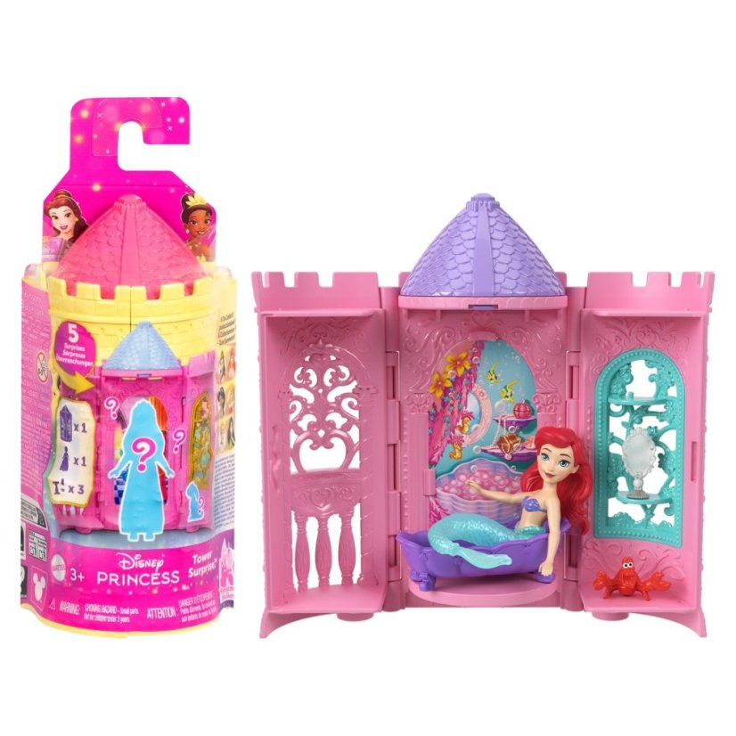 Disney Mattel Disney Princess Tower Surprise Small Dolls & Stacking Playset (Asst) Multi