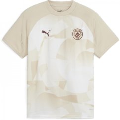 Puma Manchester City Pre-Match Short Sleeve Shirt 2023 2024 Juniors Granola