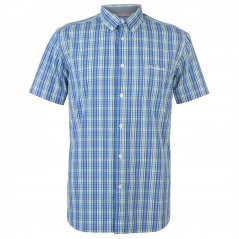 Pierre Cardin Short Sleeve Check Button Shirt velikost XL