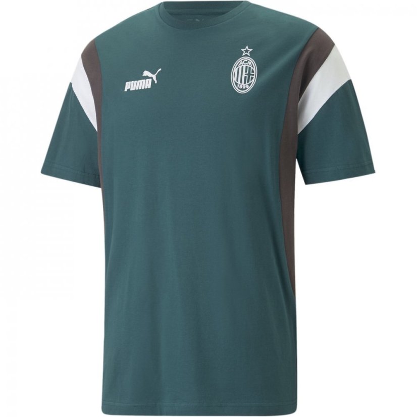 Puma AC Milan Football Archive Tee Mens Vars Green/Grey