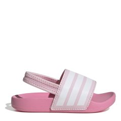 adidas Adilette Estrap Slides Infants Pink/White