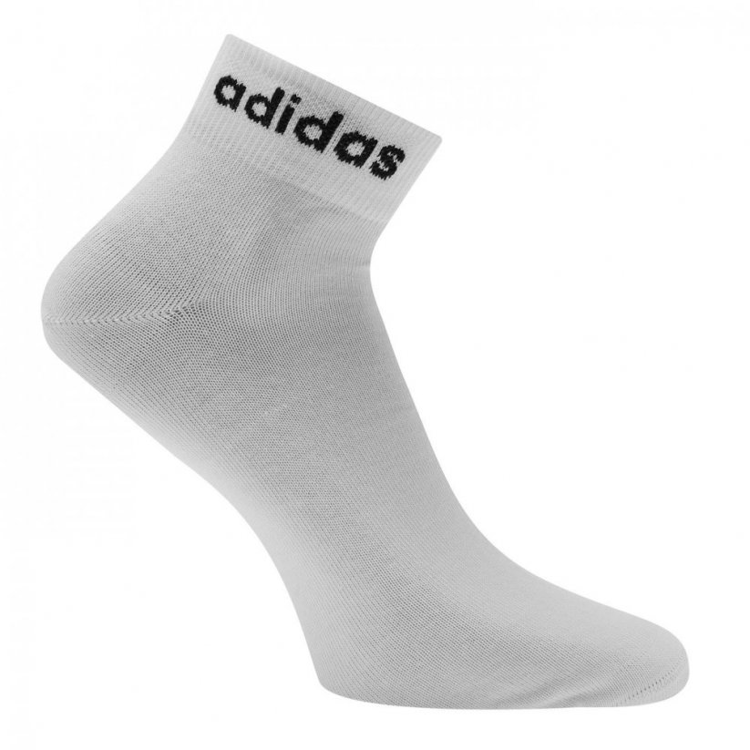 adidas Cushioned Ankle Socks 3 Pack Black/Wht/Grey