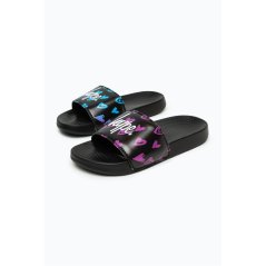 Hype Scribble Heart Sliders Juniors Pink