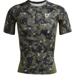 Under Armour HeatGear® Printed Short Sleeve Mens Marine OD Grn