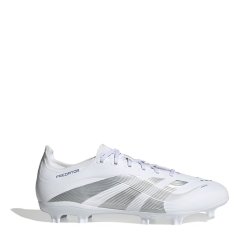 adidas Predator League Firm Ground Football Boots White/Silver