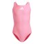 adidas 3 bar Swim Suit Junior Pink/White