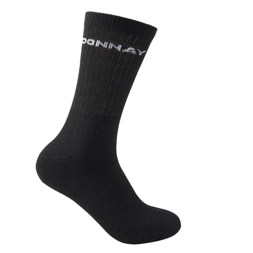 Donnay 10 Pack Crew Socks Plus Size Black