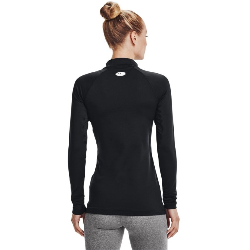 Under Armour Women's Authentics Long-Sleeve Performance Mockneck Gym Top Black