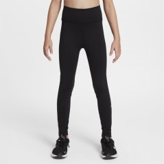 Nike Dri-FIT One Big Kids' (Girls') Leggings Black/Hypr Pink