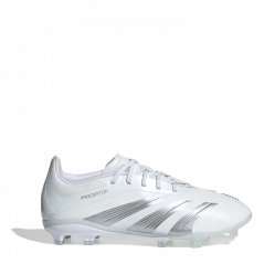 adidas Predator 24 Elite Children's Firm Ground Boots White/Silver