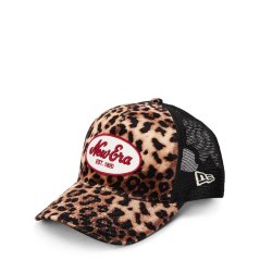 New Era Women's Trucker Cap NE Leopard/Blk