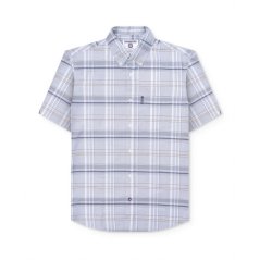 Lambretta Sleeve Multi Check Shirt Grey/Must/Navy