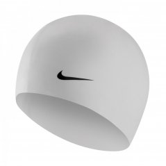 Nike Solid Silicone Swimming Cap Adults White