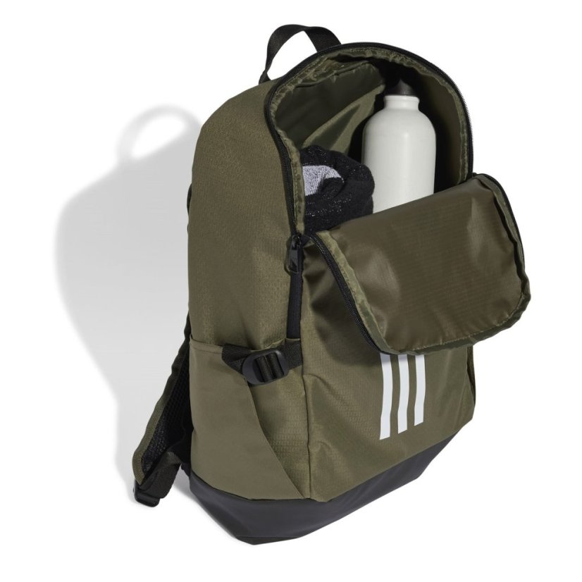 adidas Essentials 3-Stripes Backpack Olive Strata/Wh