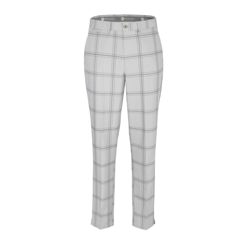 Slazenger Check Golf Trousers Mens Grey