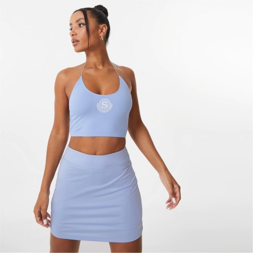 Slazenger Sofia Richie Halter Crop Top Blue