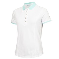 Calvin Klein Golf G Polo Ld99 Wht-Aqu