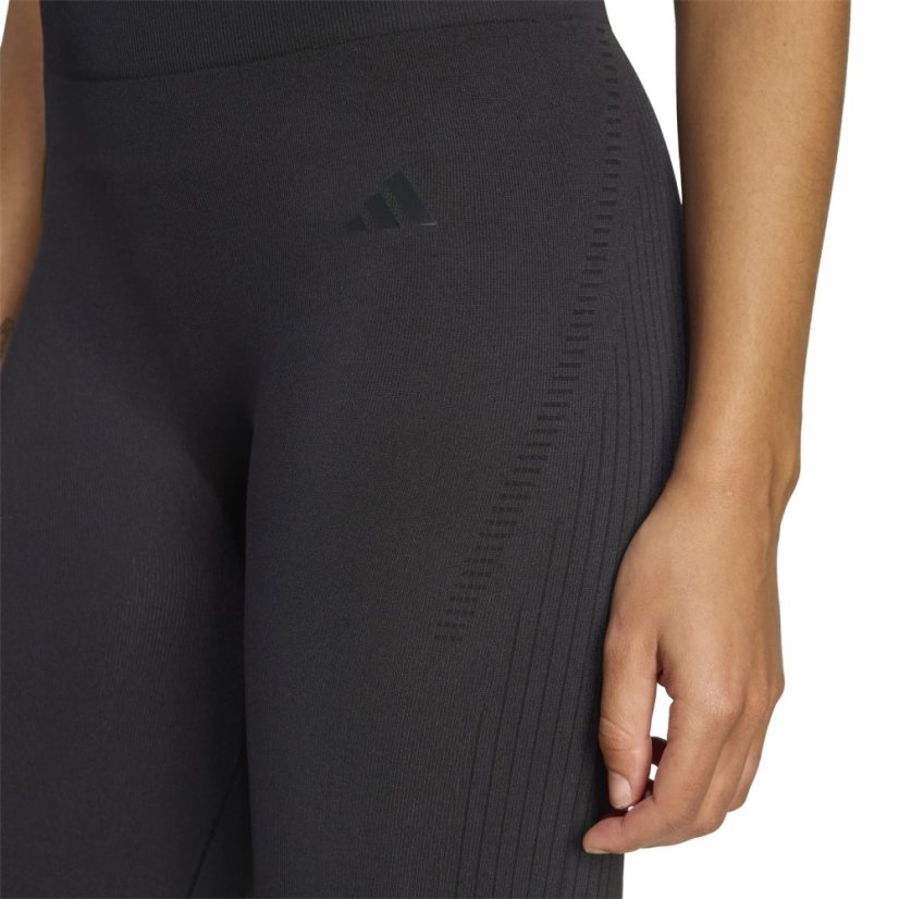 adidas Workout Essentials Full-Length Knit Leggings Womens Black