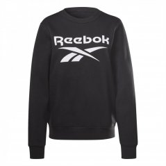 Reebok Identity Logo Fleece Crew Sweatshirt Womens Black