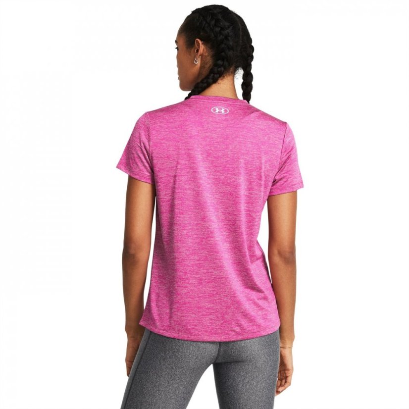 Under Armour Tech™ Twist V-Neck Short Sleeve Womens Rebel Pink