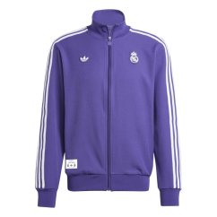 adidas Real Madrid Terraces Icon Tracksuit Top Unity Purple