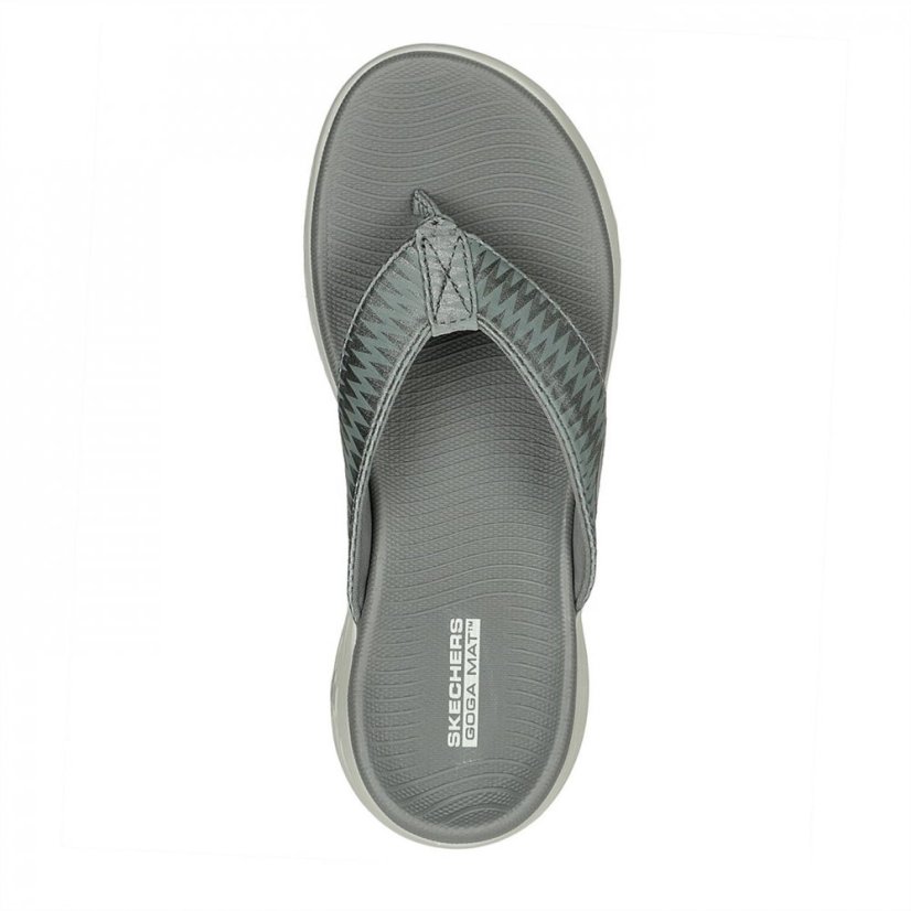 Skechers Lycra 3 Point Sandal Flip Flops Womens Grey