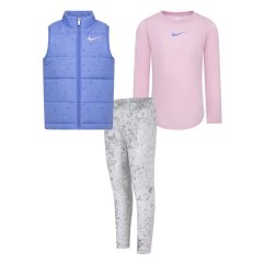 Nike Kids' 3 Pc Swooshfetti Vest Set Smoke Grey