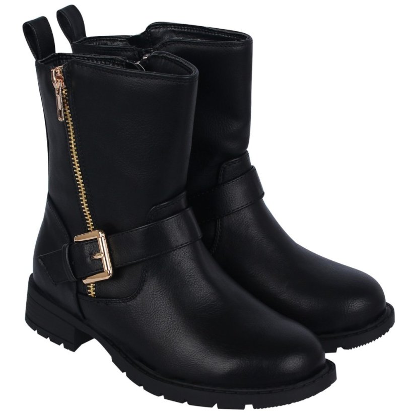Miso Bella Biker Boots Childrens Black
