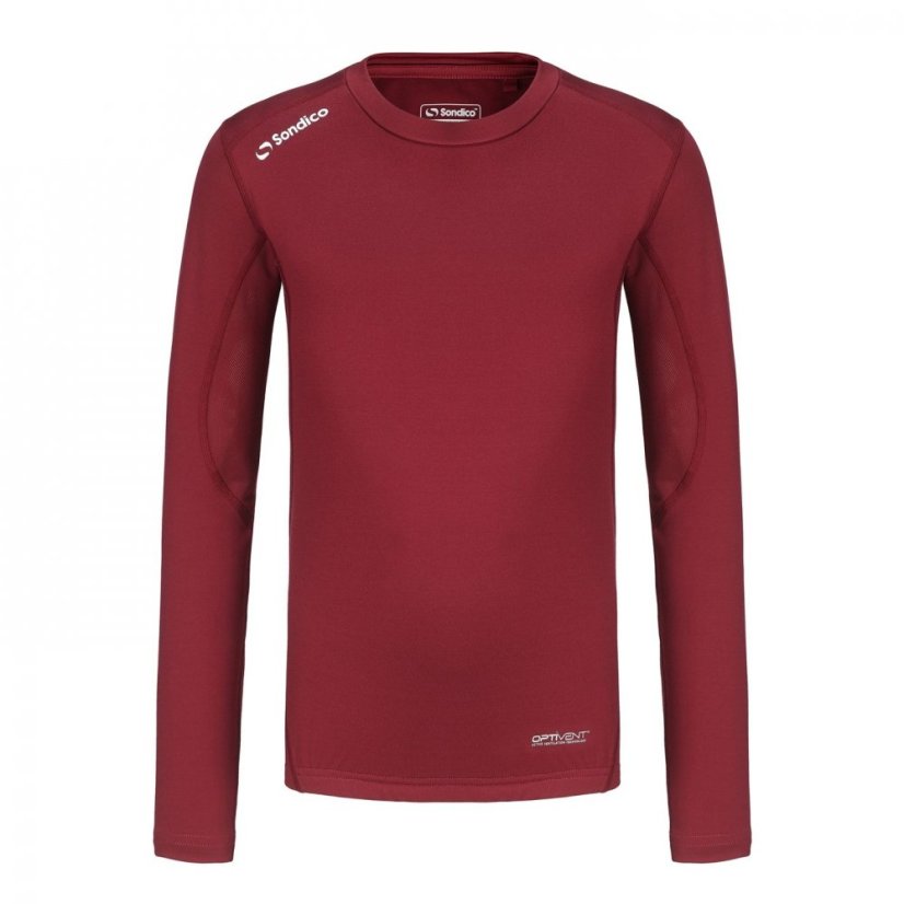 Sondico Long Sleeved Core Base Layer Junior Burgundy