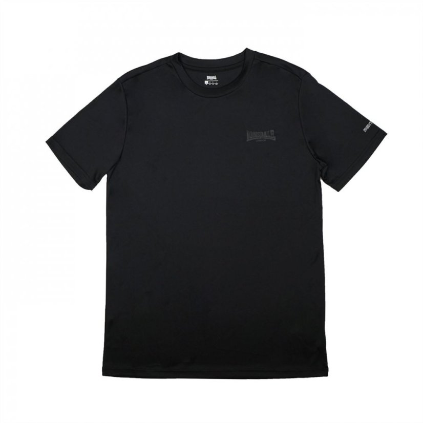 Lonsdale FightDri T Shirt Mens Black