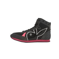Playboy Annie Mid Ankle Ladies Trainers Black/Char/Pink