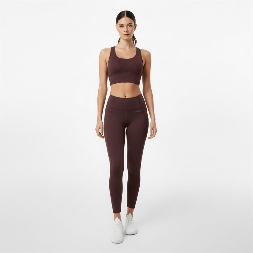 USA Pro USAPro Core High Rise Leggings Womens Espresso