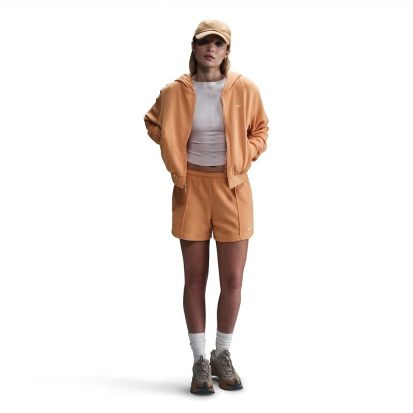 Nike Chill Fleece Shorts Womens Copper Moon