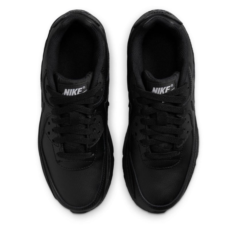 Nike Air Max 90 Little/Big Kids' Shoes Triple Black