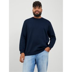Jack and Jones Bradley Crew Sweater Mens Plus Size Navy Blazer