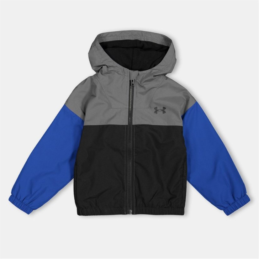 Under Armour Kids' Rain Hooded Long Sleeve Rain Anorak Tech Blue/Black