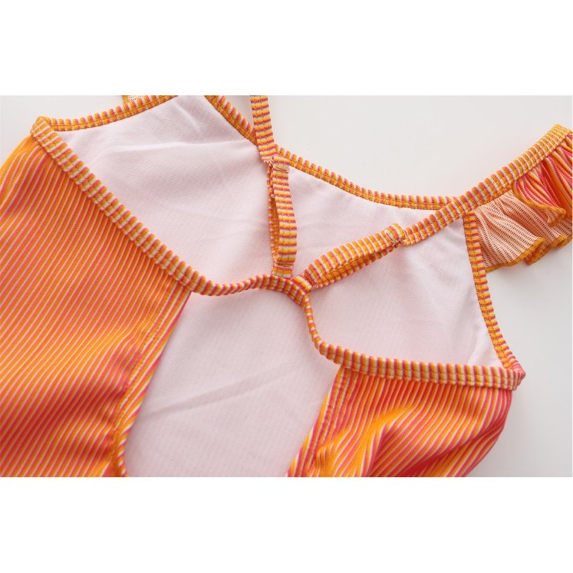 Star SwimSuit Junior Pink Stripe