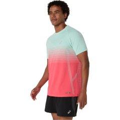 Asics Seamless Ss Top Running Mens Reef/Purple