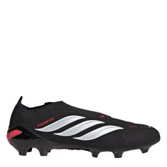 adidas Mens adidas Predator League Laceless Firm Ground Football Boots Black/Red