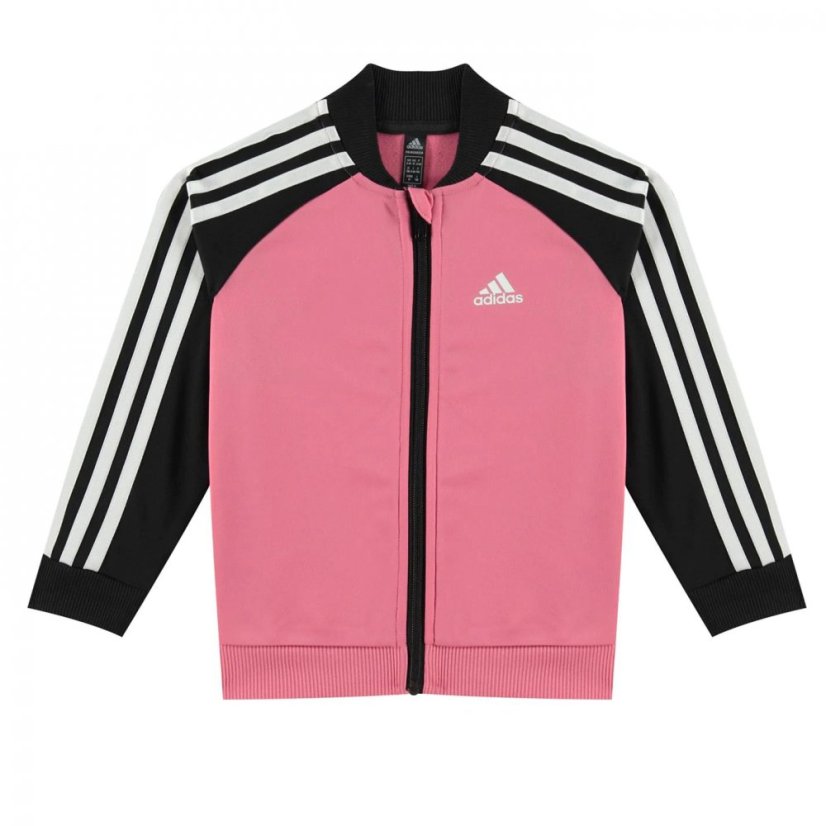adidas Stripe Poly Tracksuit Pink/Black