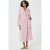 Linea Luxury Hooded Fleece Dressing Gown Pink